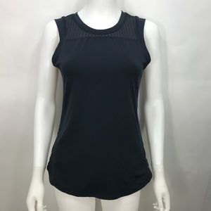 Fabletics Black Sleeveless Mesh Panel Top Workout